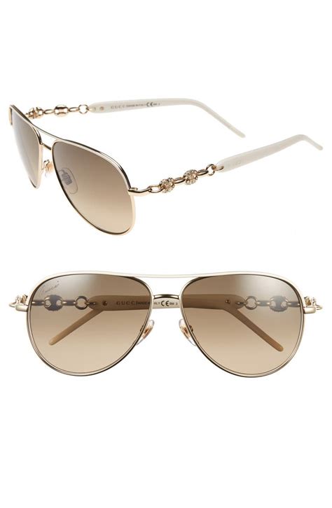 gucci marina chain 58mm aviator sunglasses|Gucci Aviator acetate sunglasses with marina chain.